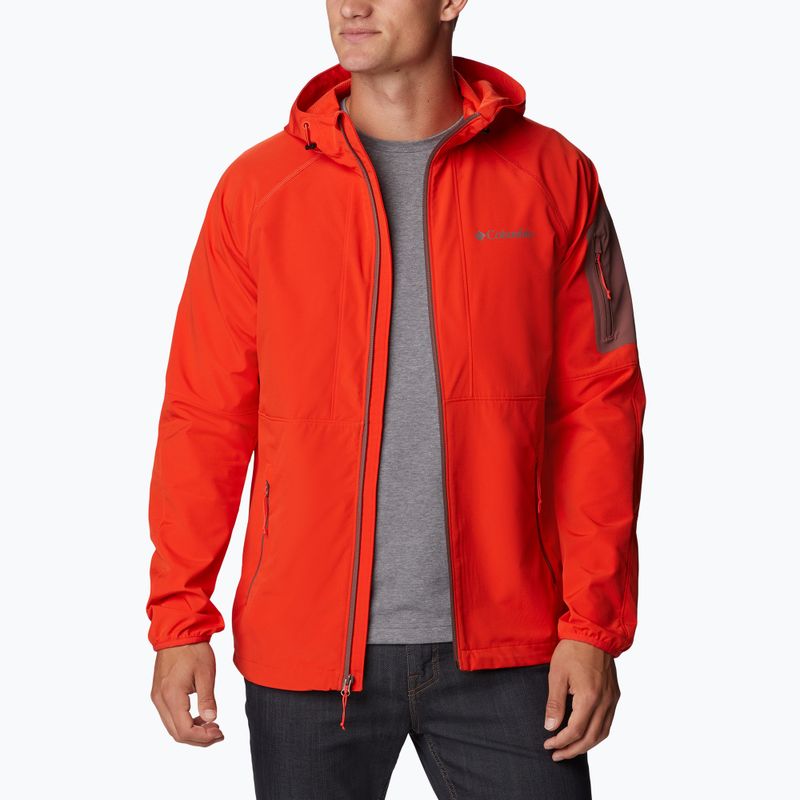 Herren Columbia Tall Heights Kapuzen-Softshell-Jacke rot 1975591839 6