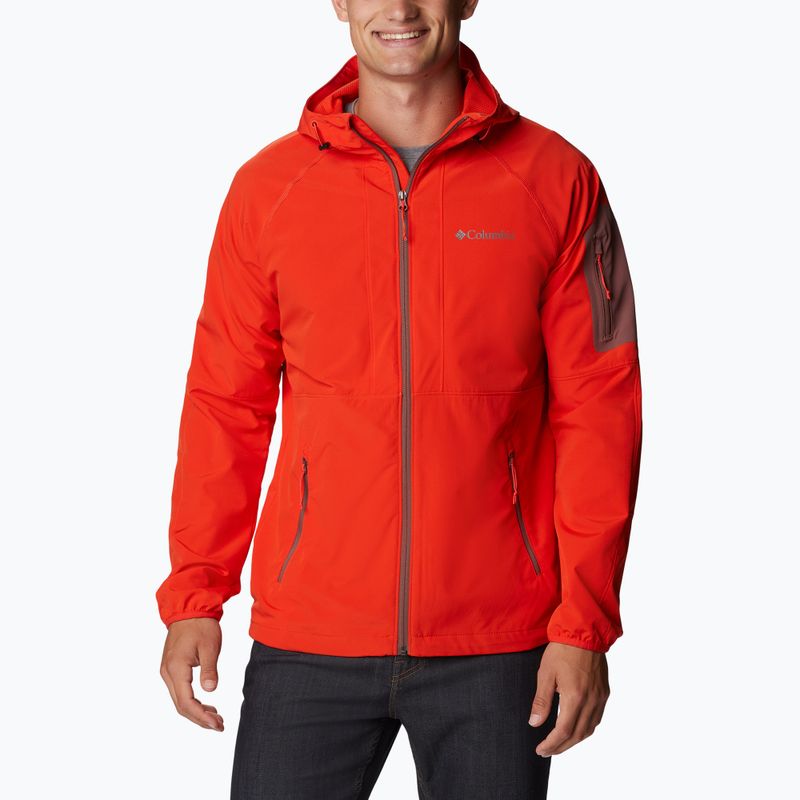 Herren Columbia Tall Heights Kapuzen-Softshell-Jacke rot 1975591839 8