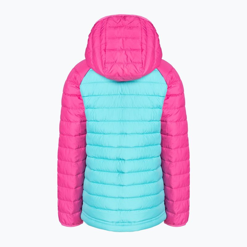 Columbia Powder Lite Hooded Kinder Daunenjacke Geysir/Rosa Eis 2