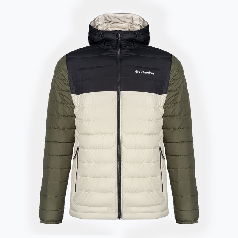 Herren Columbia Powder Lite Hooded Daunenjacke dunkel Stein/Hai/Stein grün 8