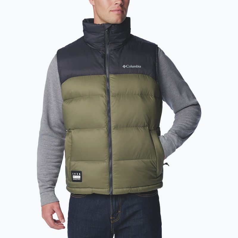 Columbia Bulo Point II Down stone green/shark Herren Trekking Jacke ohne Ärmel 5