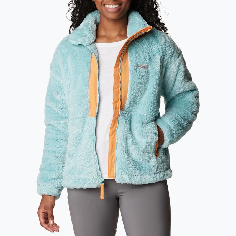 Columbia Boundless Discovery Sherpa Damen-Trekking-Sweatshirt Aqua Dunst/Sonnenuntergang Pfirsich 4