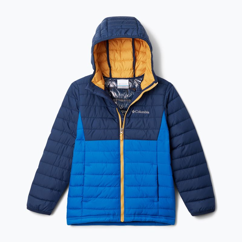 Columbia Powder Lite Hooded bright indigo/collegiate navy Daunenjacke für Kinder 5