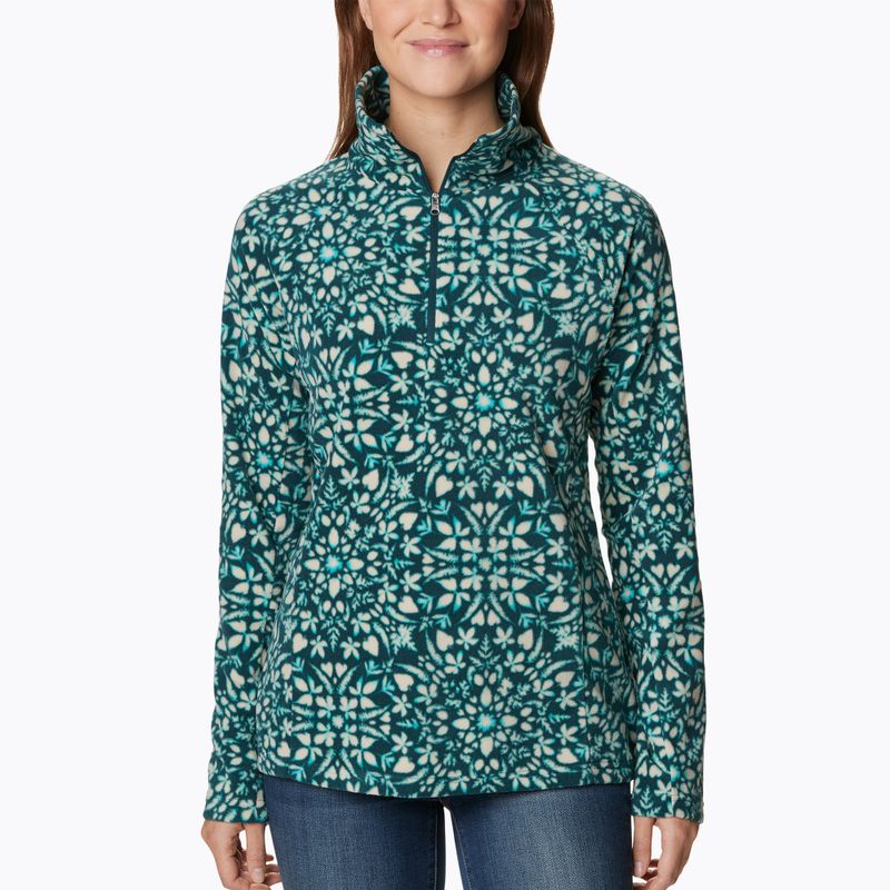Damen-Trekking-Sweatshirt Columbia Glacial IV Print Nacht Welle polarisieren