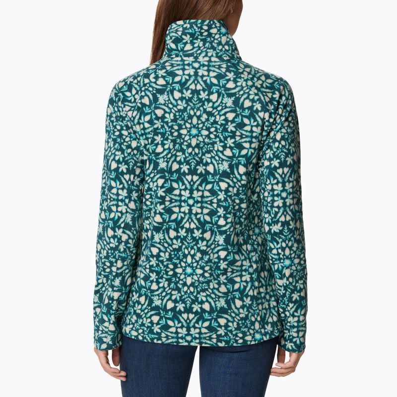 Damen-Trekking-Sweatshirt Columbia Glacial IV Print Nacht Welle polarisieren