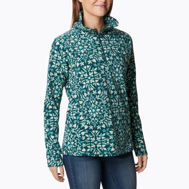 Damen-Trekking-Sweatshirt Columbia Glacial IV Print Nacht Welle polarisieren