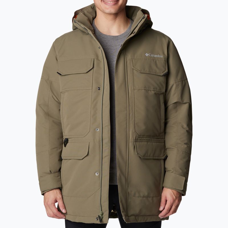 Herren Columbia Landroamer Down Parka steingrün