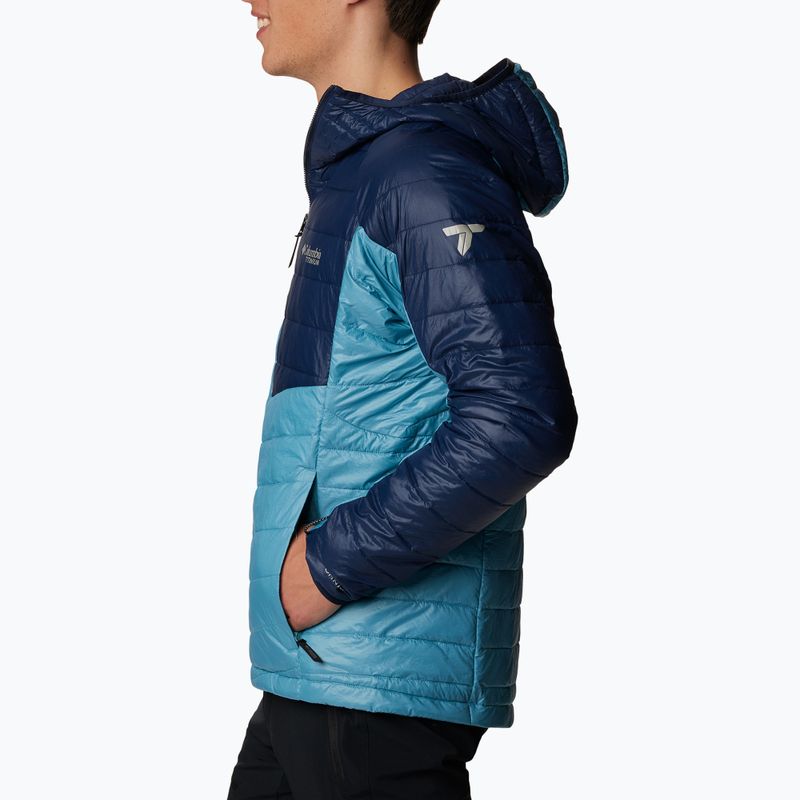 Columbia Platinum Peak Herren Daunenjacke mit Kapuze shasta/collegiate navy 3