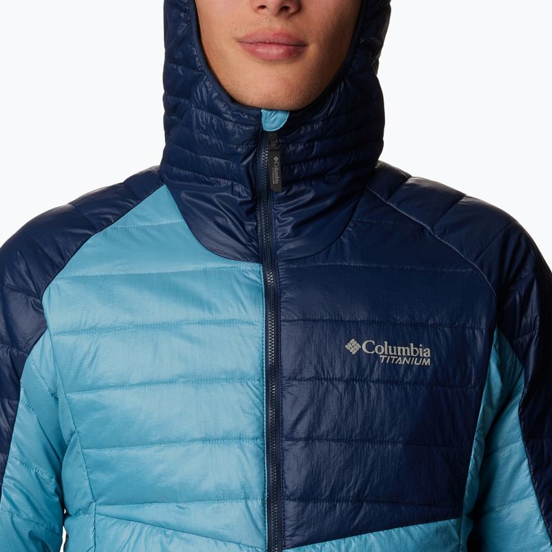 Columbia Platinum Peak Herren Daunenjacke mit Kapuze shasta/collegiate navy 6