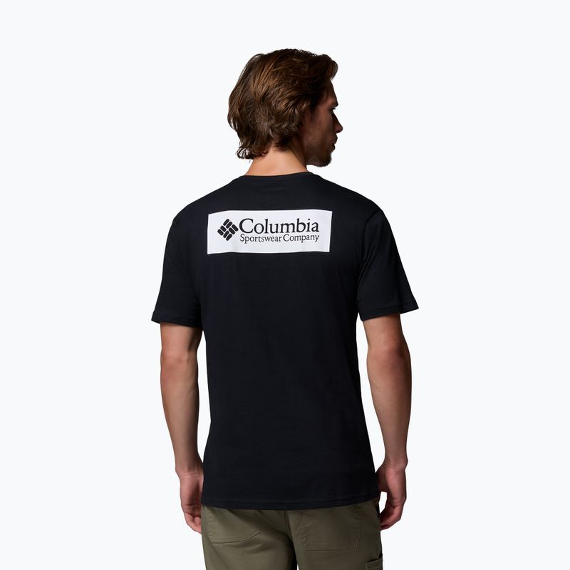 Herren Trekking-T-Shirt Columbia North Cascades black/csc box logo 3
