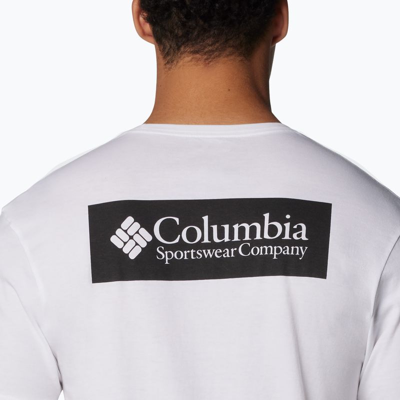 Herren-Trekking-T-Shirt Columbia North Cascades white/csc box logo 5