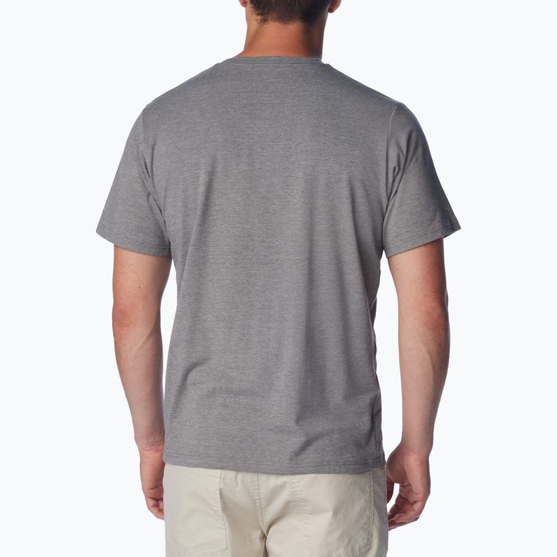 Columbia Herren Sun Trek Short city grau heather/simple gorge Trekking Shirt 3
