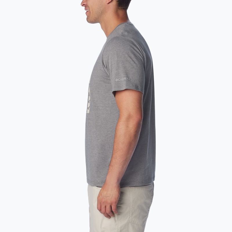 Columbia Herren Sun Trek Short city grau heather/simple gorge Trekking Shirt 4