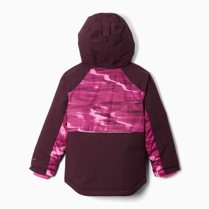 Columbia Mighty Mogul III Print pink ice windblown/ moonvista Kinder Skijacke 2