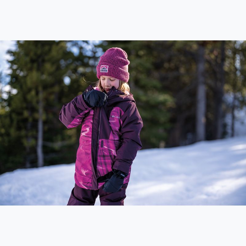 Columbia Mighty Mogul III Print pink ice windblown/ moonvista Kinder Skijacke 4