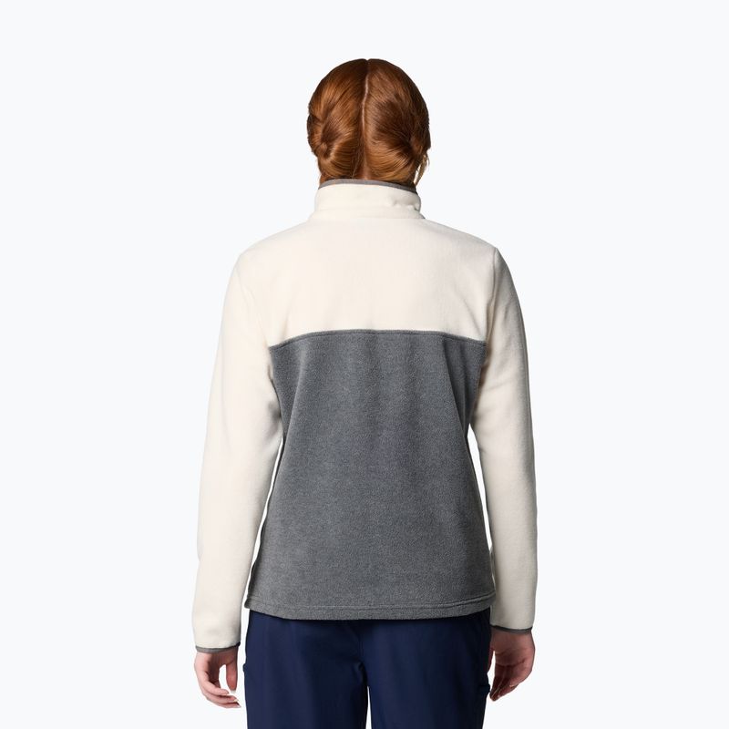 Damen Sweatshirt Hoodie Pullover Columbia Benton Springs 1/2 Snap city grey heather / chelk 3