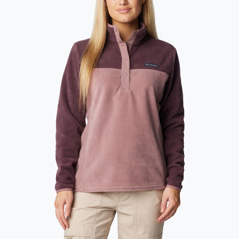 Damen Sweatshirt Hoodie Pullover Columbia Benton Springs 1/2 Snap moonvista / fig