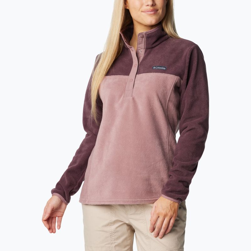 Damen Sweatshirt Hoodie Pullover Columbia Benton Springs 1/2 Snap moonvista / fig