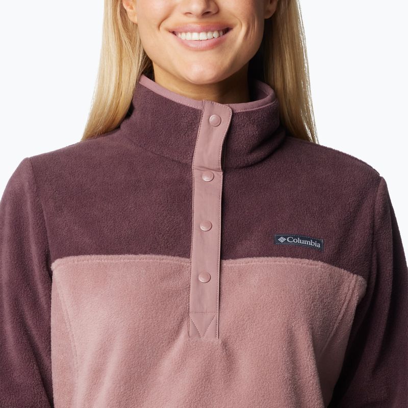 Damen Sweatshirt Hoodie Pullover Columbia Benton Springs 1/2 Snap moonvista / fig