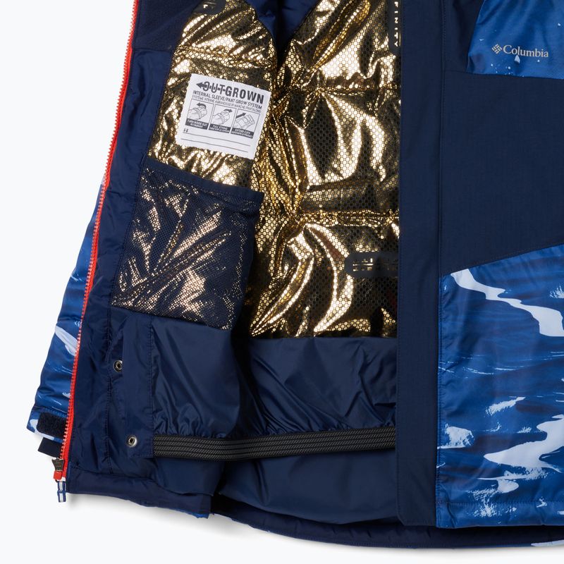 Columbia Mighty Mogul III Printed mountain blue windblown/ collegiate navy Kinder-Skijacke 3