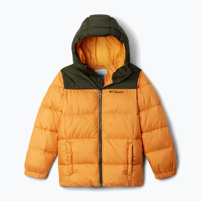 Gefütterte Jacke Kinder Columbia Puffect Hooded sunstone/greenscape