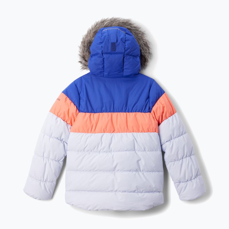 Skijacke Kinder Columbia Arctic Blast III snowdrift/hot coral/clematis blue 2