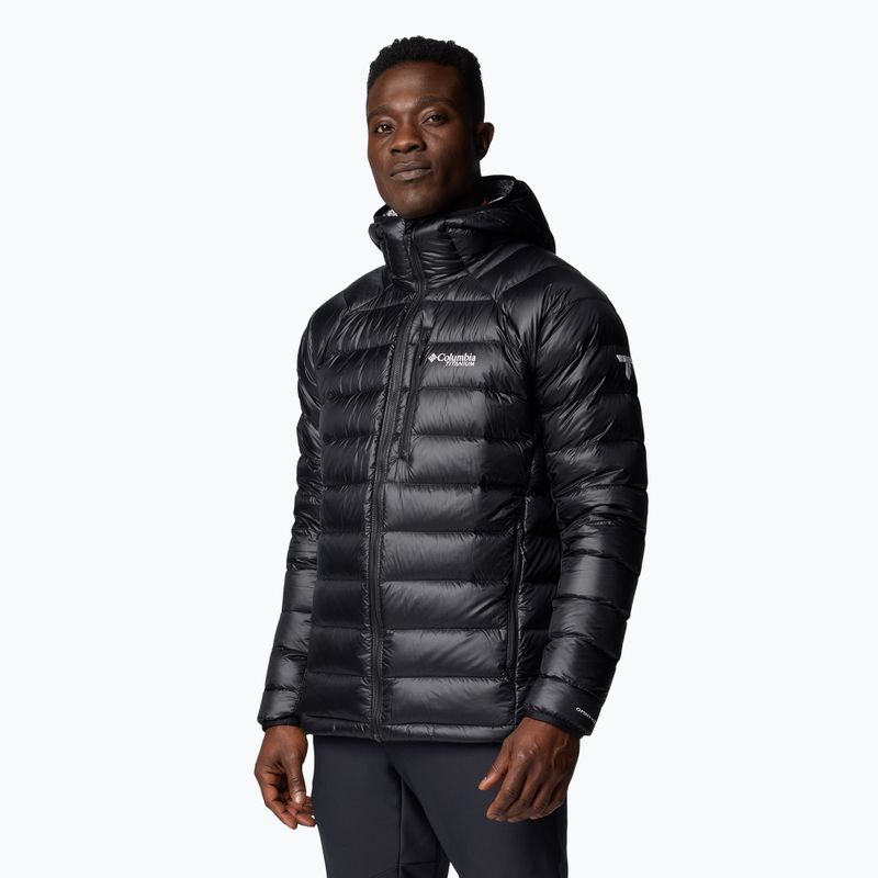 Herren Columbia Arctic Crest Down Kapuzenjacke schwarz 4