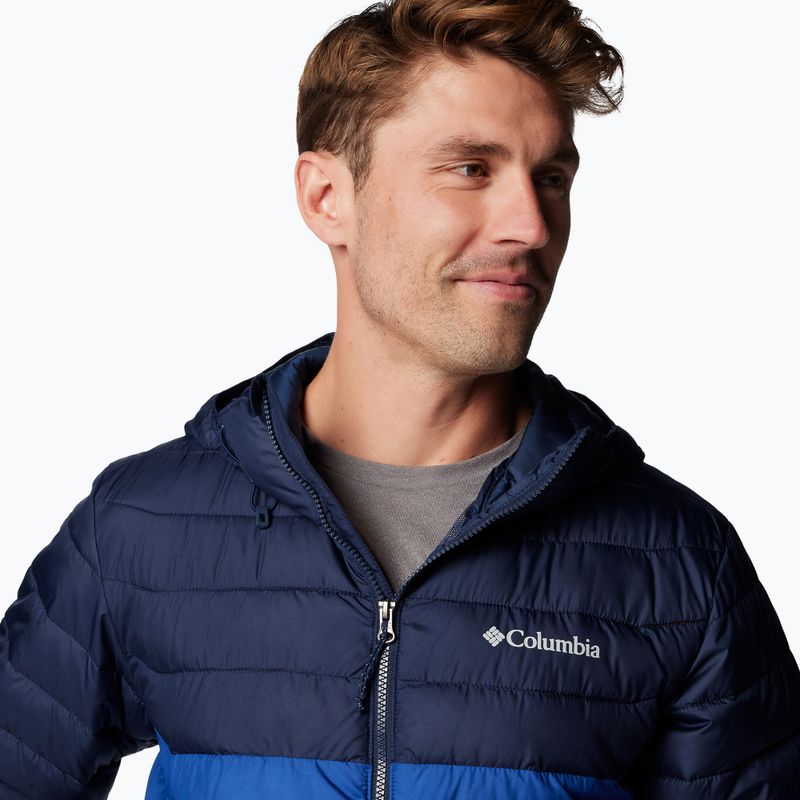 Columbia Powder Lite II Hooded Herren Daunenjacke in Bergblau/ Marineblau 6