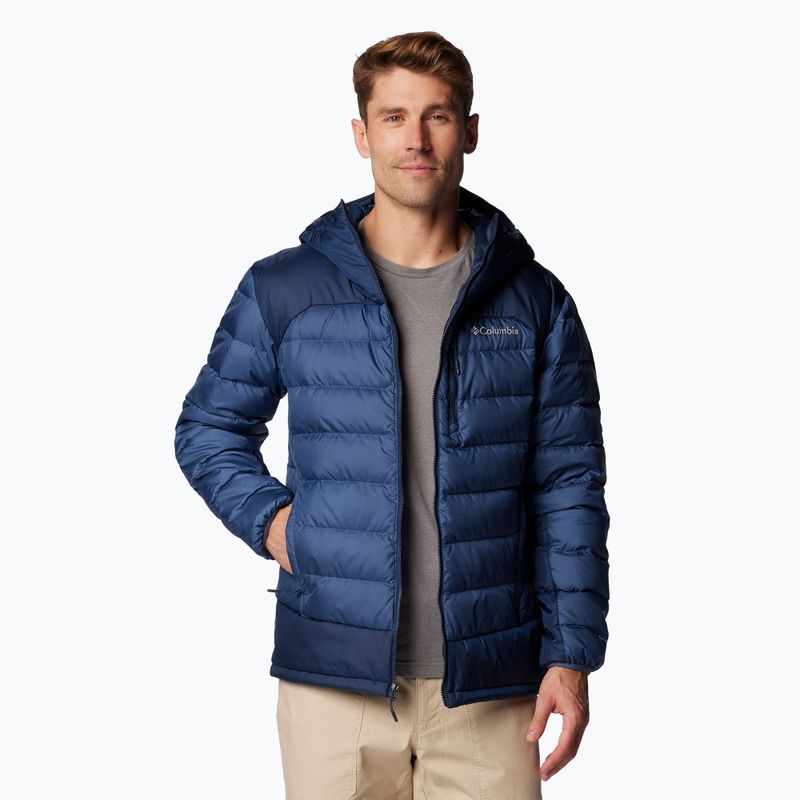 Herren Columbia Autumn Park II Down Kapuzenjacke dark mountain/ collegiate navy 5