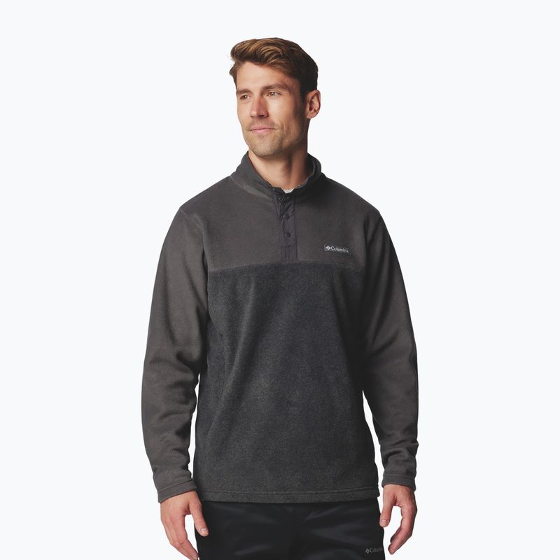 Fleecejacke für Herren Columbia Steens Mountain Half Snap II charcoal heather/shark