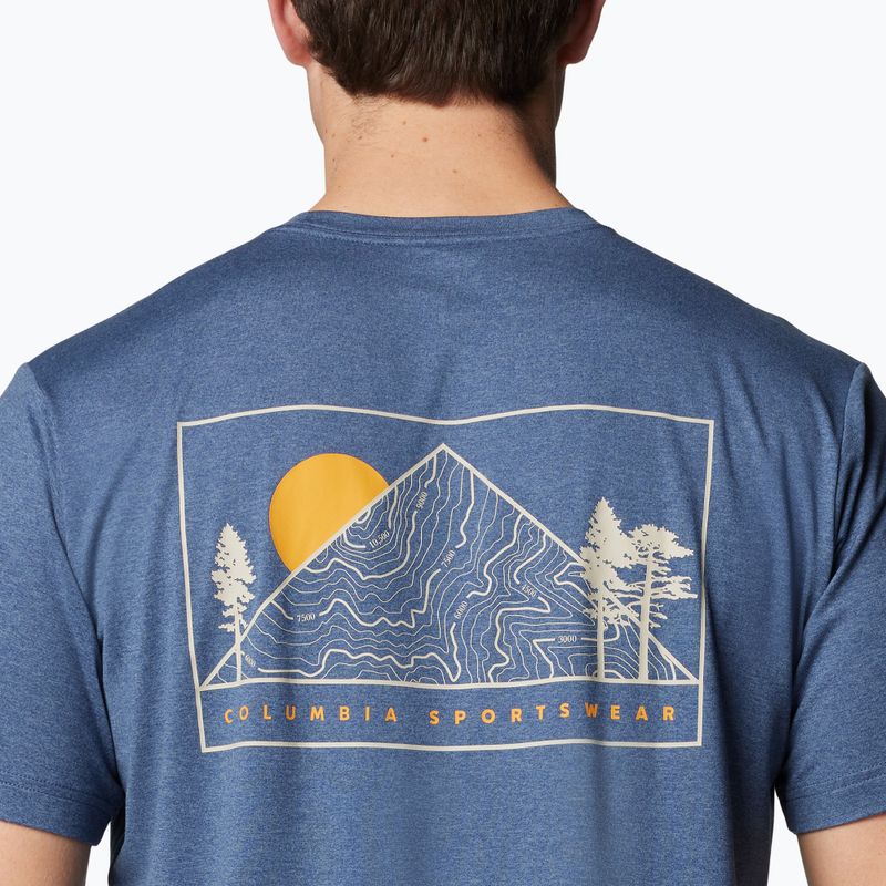 Columbia Kwick Hike Back Graphic dark mtn/peaked sunscape Herren-Trekking-Shirt 6