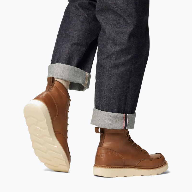 Sorel Slabtown 62 Moc WP Herrenstiefel Samt hellbraun/tabakfarben 8