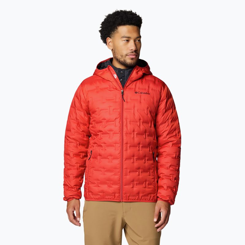 Herren Columbia Delta Ridge II Down Kapuzenjacke segelrot