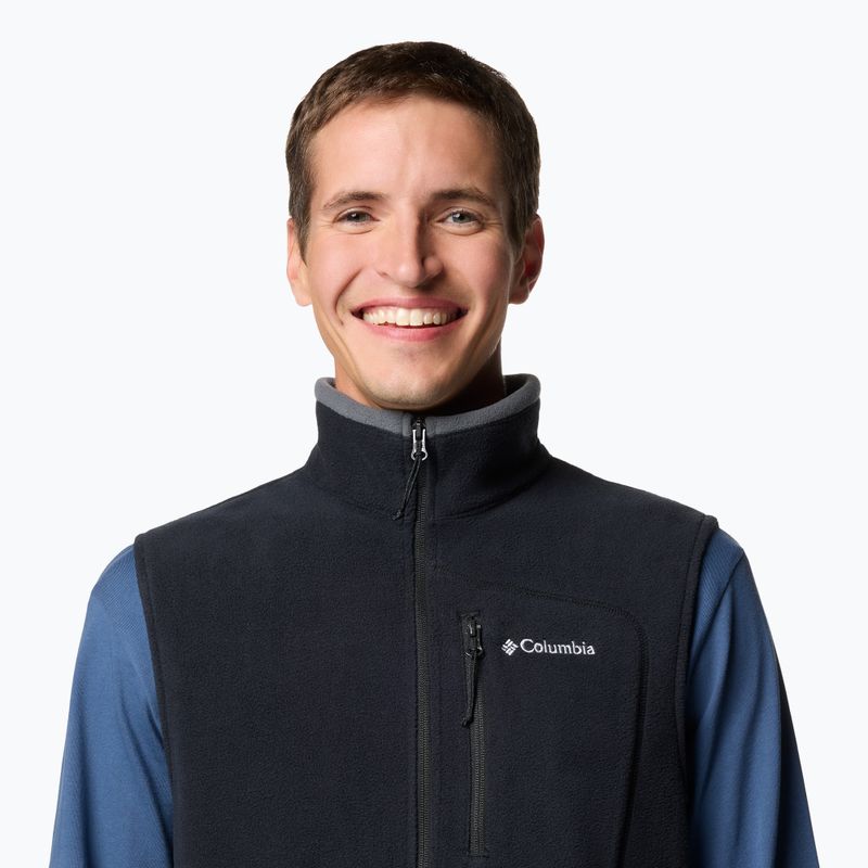 Columbia Fast Trek Fleece schwarz Herrenjacke ohne Ärmel 5