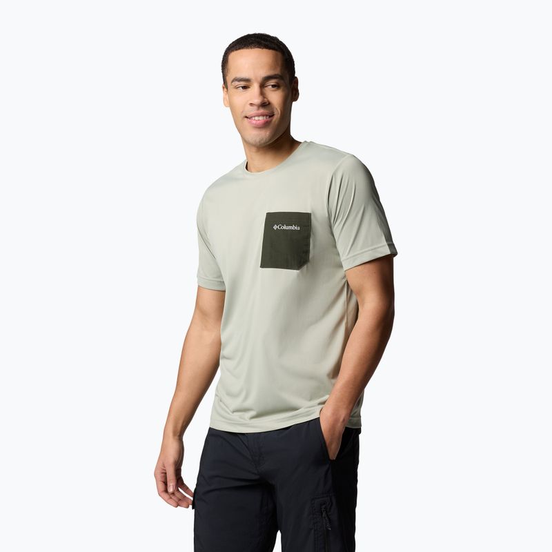 Shirt Herren Columbia Hike Pocket Crew safari/greenscape 4