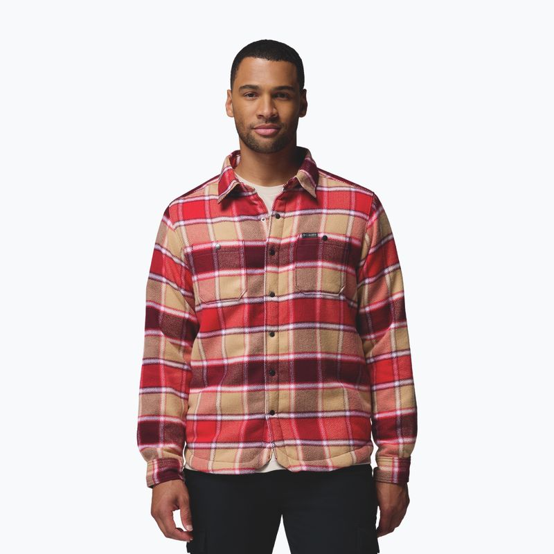 Herrenhemd Columbia Windward II rich wine trapper windowpane