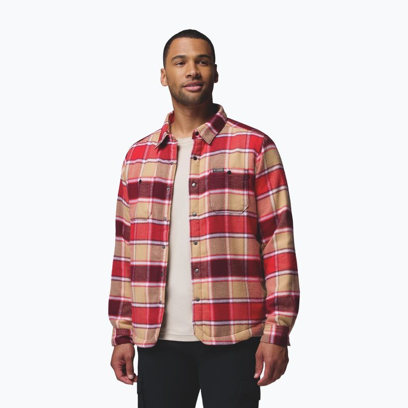 Herrenhemd Columbia Windward II rich wine trapper windowpane 5