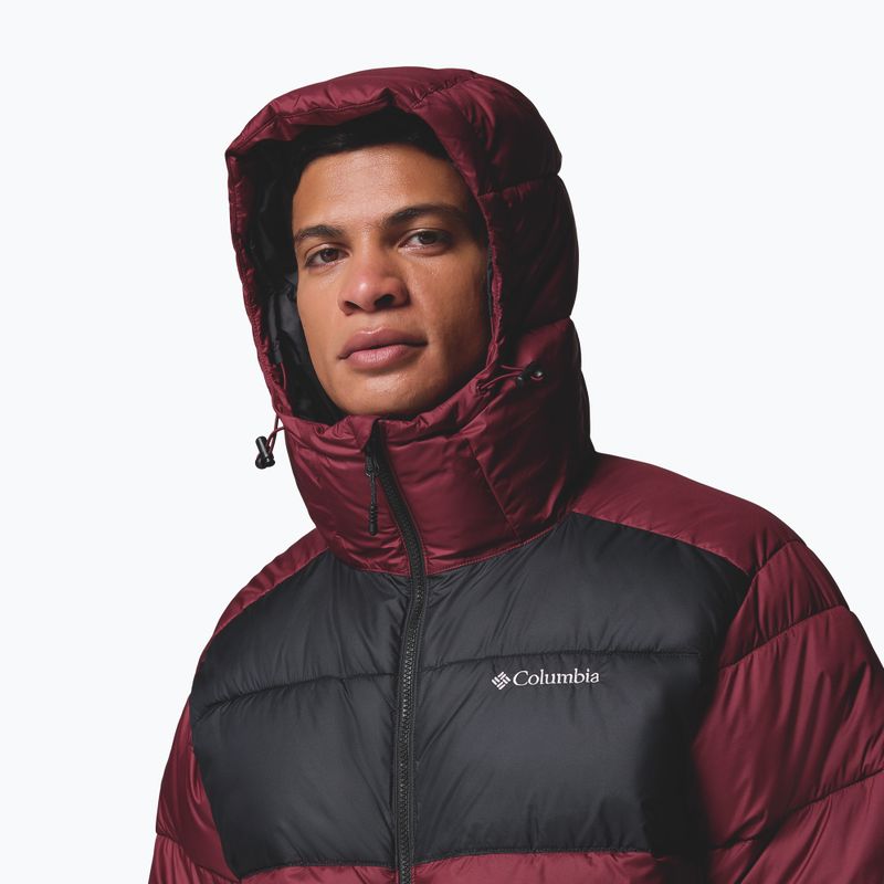 Gefütterte Herrenjacke Columbia Pike Lake II Hooded rich wine/black 6