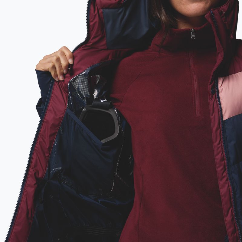 Damen-Skijacke Columbia Abbott Peak II Ins collegiate navy/rich wine/eraser pink 8