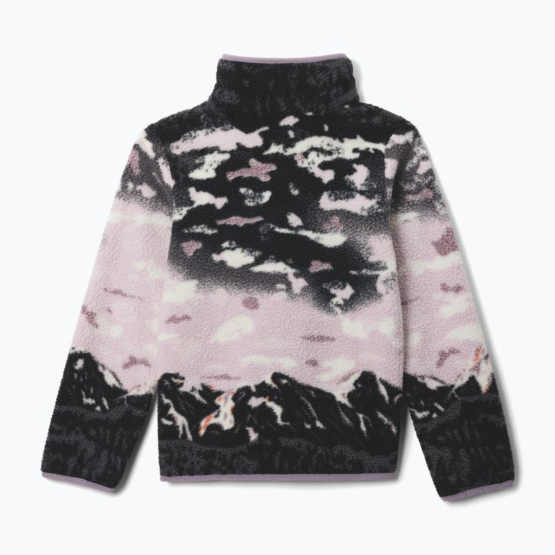 Kinder-Fleecejacke Columbia Helvetia II Printed Half Snap Fleece shale purple sisters/lavender pearl 2