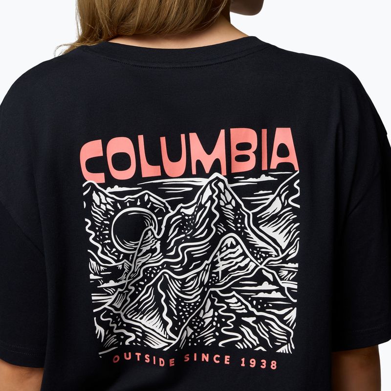 Damen-Trekking-T-Shirt Columbia Rolling Bend Graphic Oversized Tee black/mountainview 6
