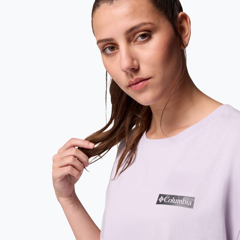 Damen-Trekking-T-Shirt Columbia Rolling Bend Graphic Oversized Tee lavender pearl/mountainview 5