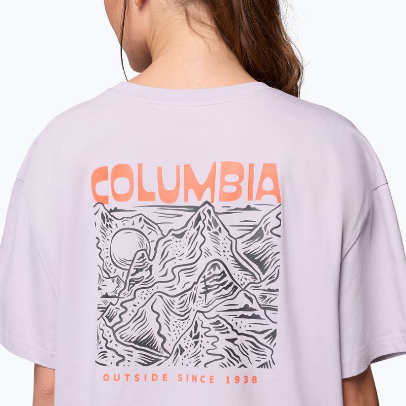 Damen-Trekking-T-Shirt Columbia Rolling Bend Graphic Oversized Tee lavender pearl/mountainview 6