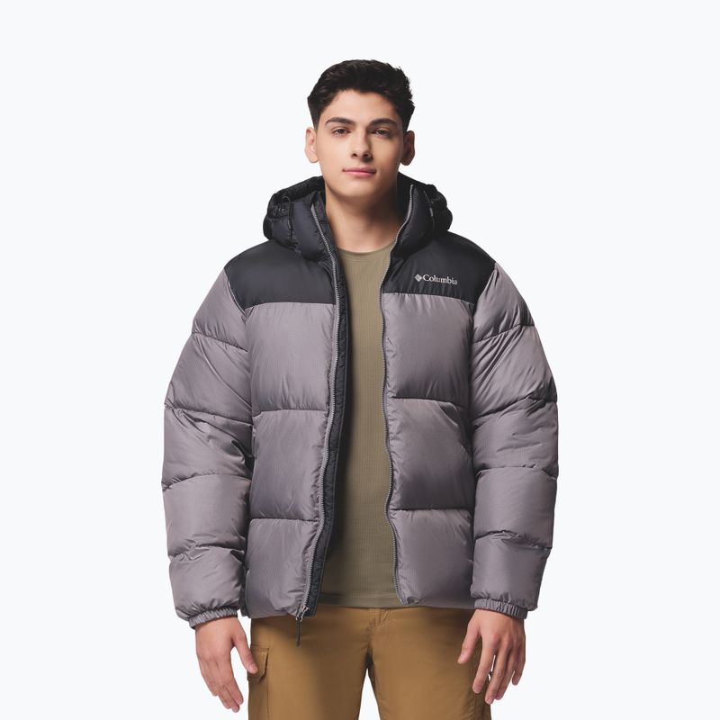 Herren Steppjacke Columbia Puffect II Hooded City Grey/Black 5