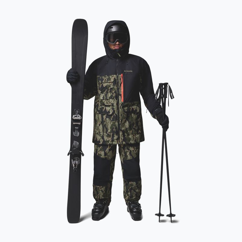 Herren Snowboardhose Columbia Coreshot Printed greenscape treebark print/black 2