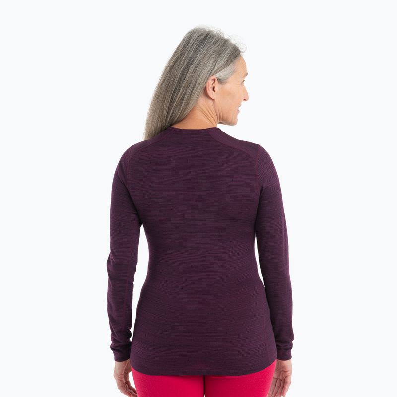 Damen Thermo-Sweatshirt icebreaker 200 Oasis Crewe Ski Tracks nightshad/midnightnav/aop 2