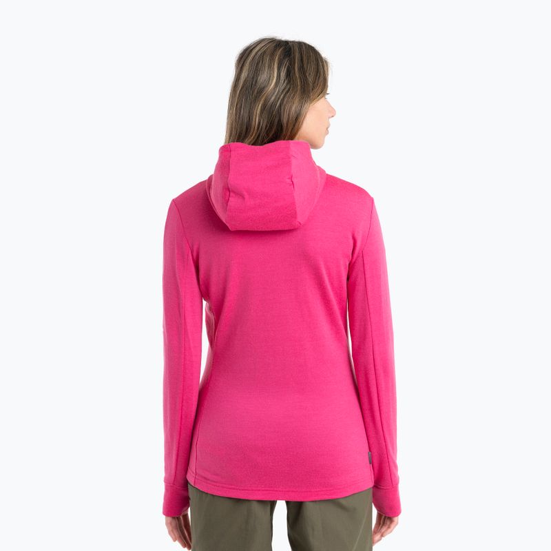 Icebreaker Damen-Trekkingjacke Quantum III Zip Hood tempo/electron pink/cb 2