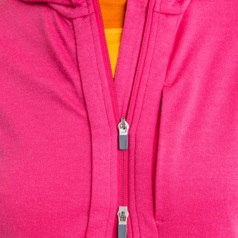 Icebreaker Damen-Trekkingjacke Quantum III Zip Hood tempo/electron pink/cb 5