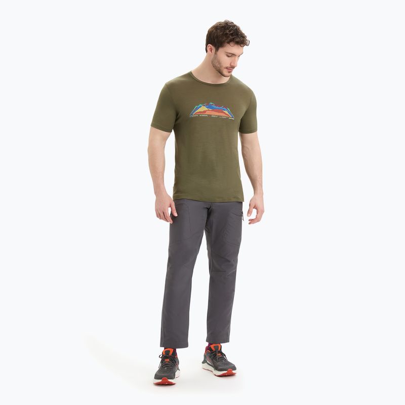 Herren Thermo-T-Shirt icebreaker Tech Lite II Mountain Tops grün IB0A56VE0691 2