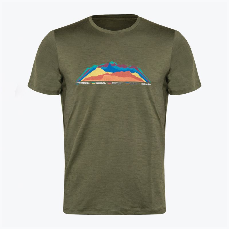 Herren Thermo-T-Shirt icebreaker Tech Lite II Mountain Tops grün IB0A56VE0691 6
